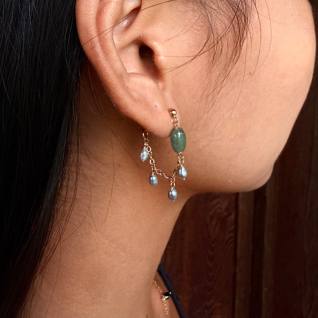 Deepwater Jade Earrings