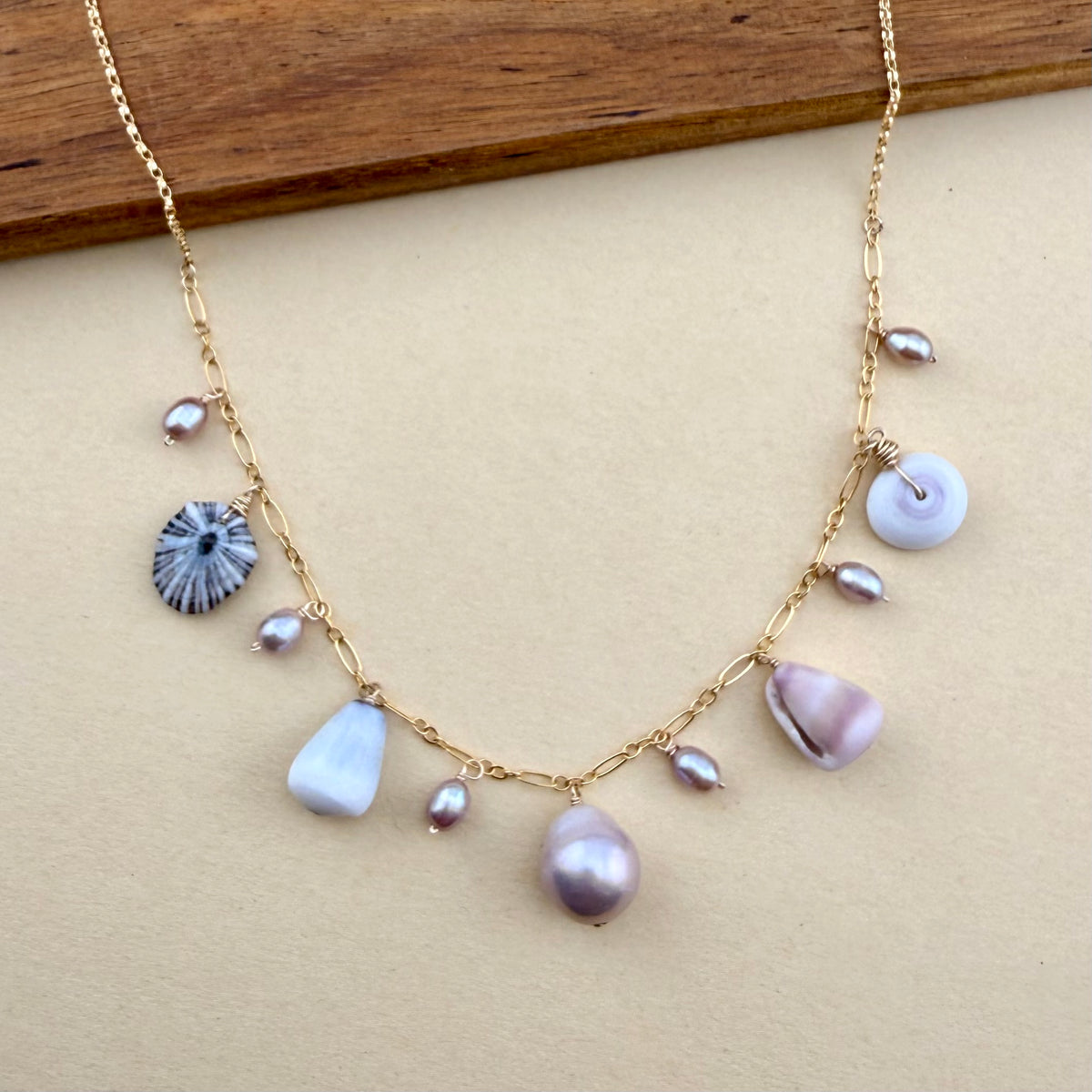 Pastel Shell Charm Necklace | Buried Treasure Collection