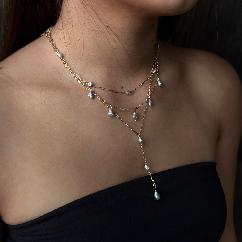Mercury Keshi 5 Pearl Necklace