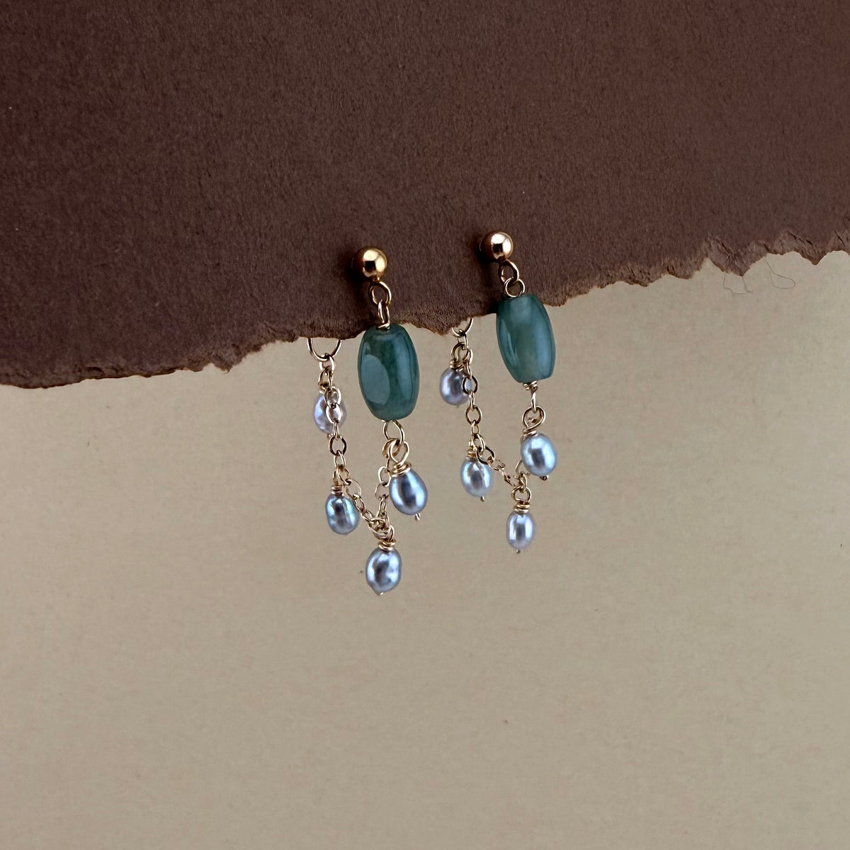 Deepwater Jade Earrings