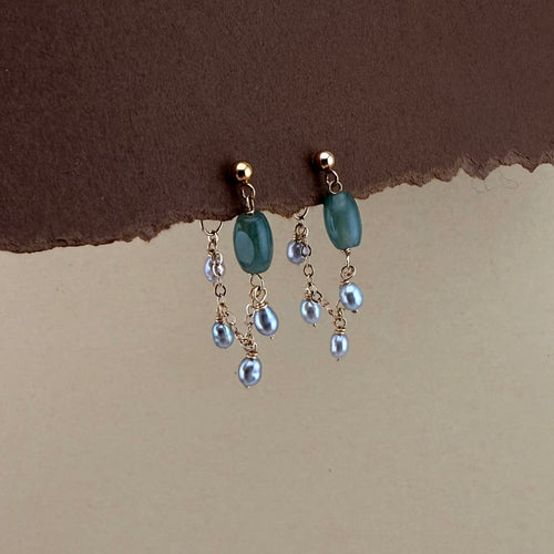 Deepwater Jade Earrings