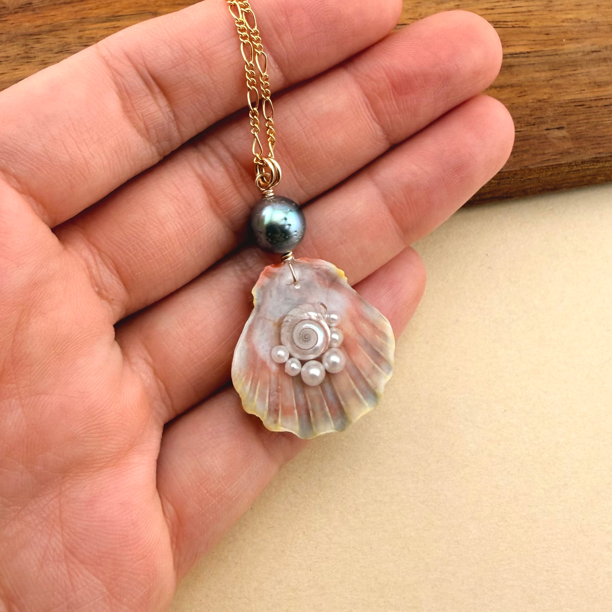Moody Sunrise Shell Necklace | Buried Treasure Collection