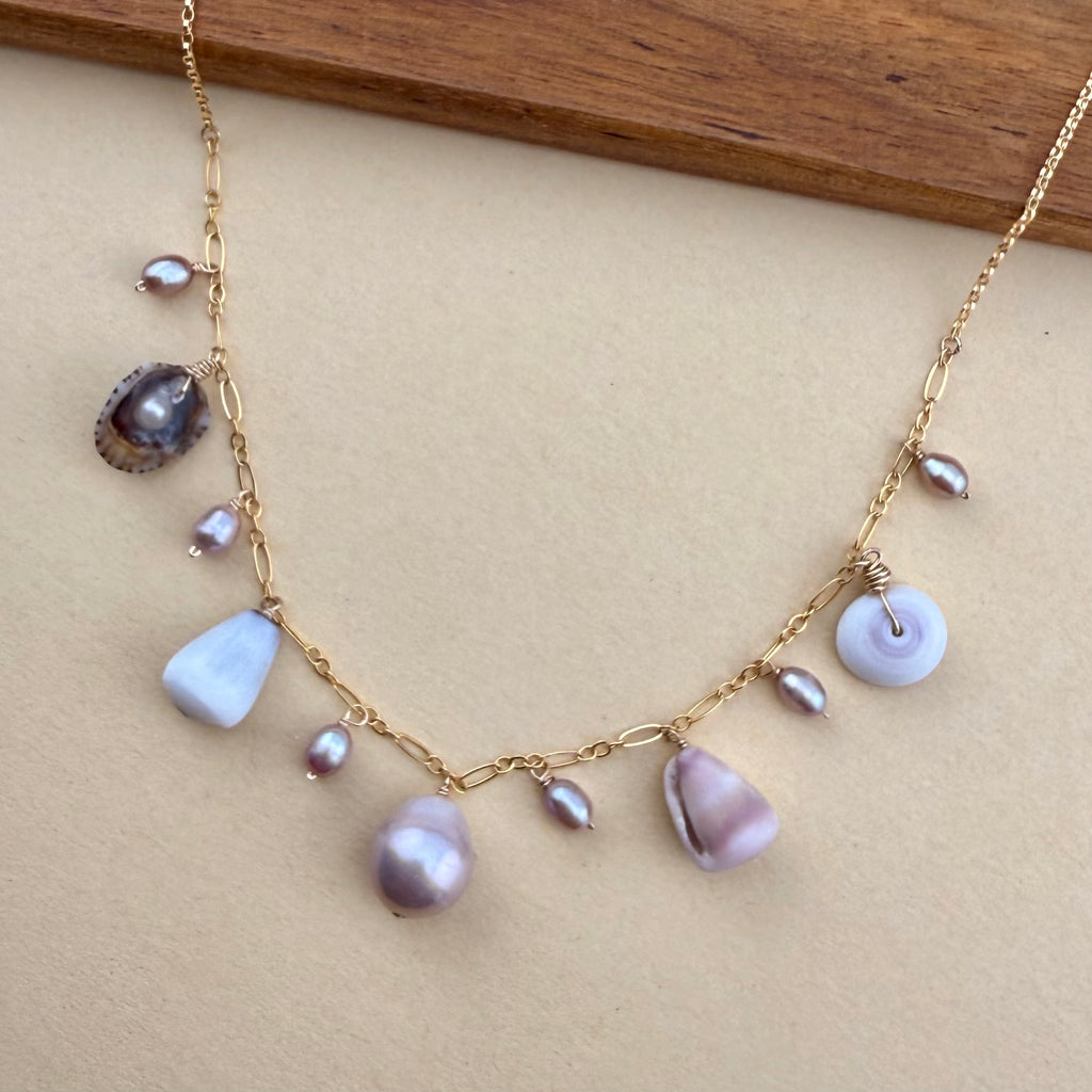 Pastel Shell Charm Necklace | Buried Treasure Collection