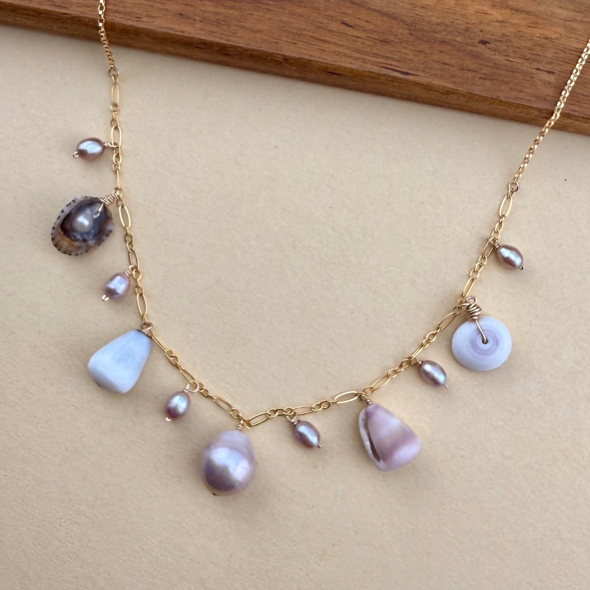 Pastel Shell Charm Necklace | Buried Treasure Collection