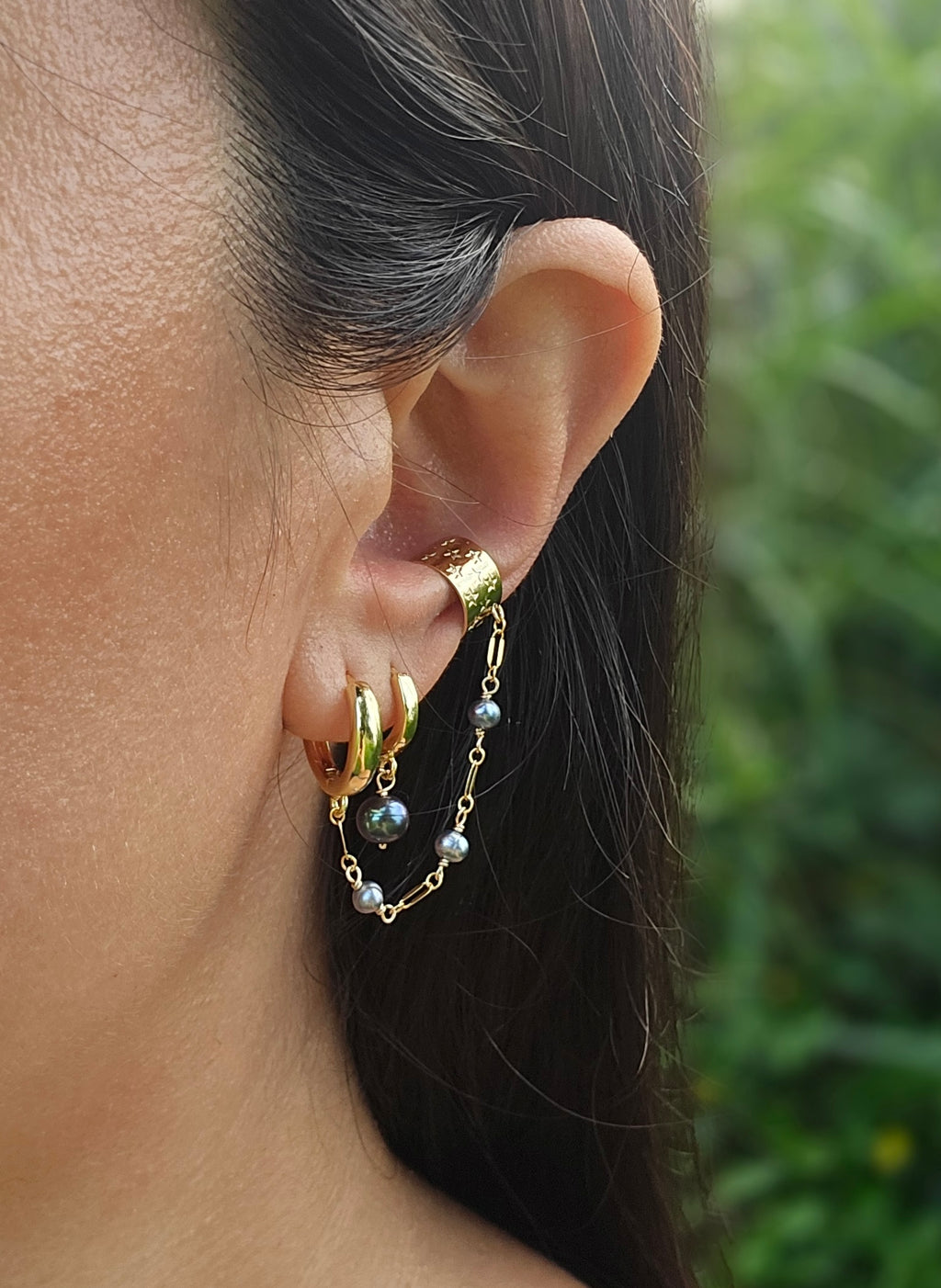 Pearly Mid Earring Cuff | No Helix Piercing Needed