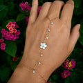 Pearly Plumeria Hand chain