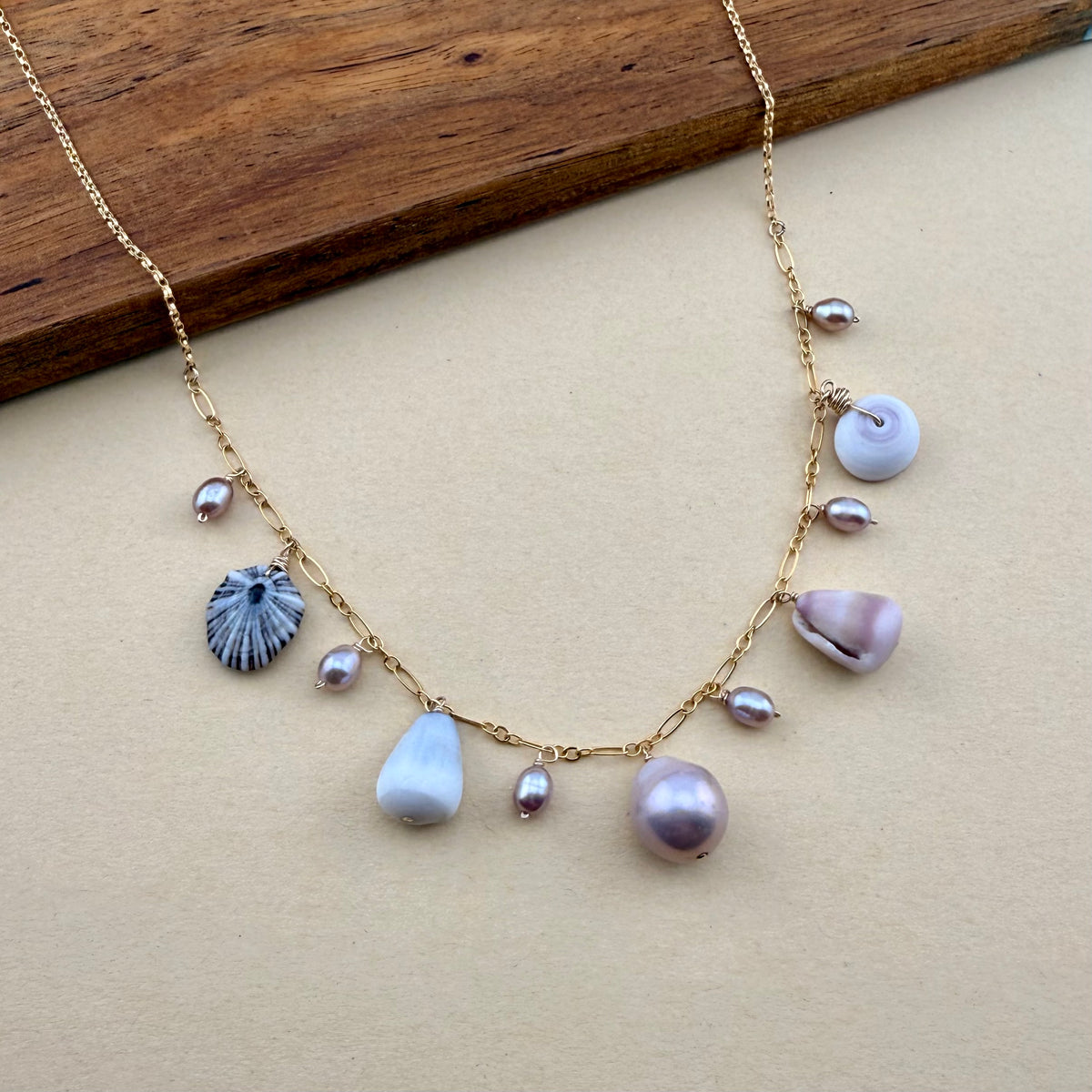 Pastel Shell Charm Necklace | Buried Treasure Collection