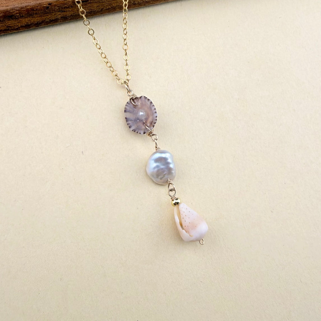 Opihi Awa Keshi Shell Necklace | Buried Treasure Collection