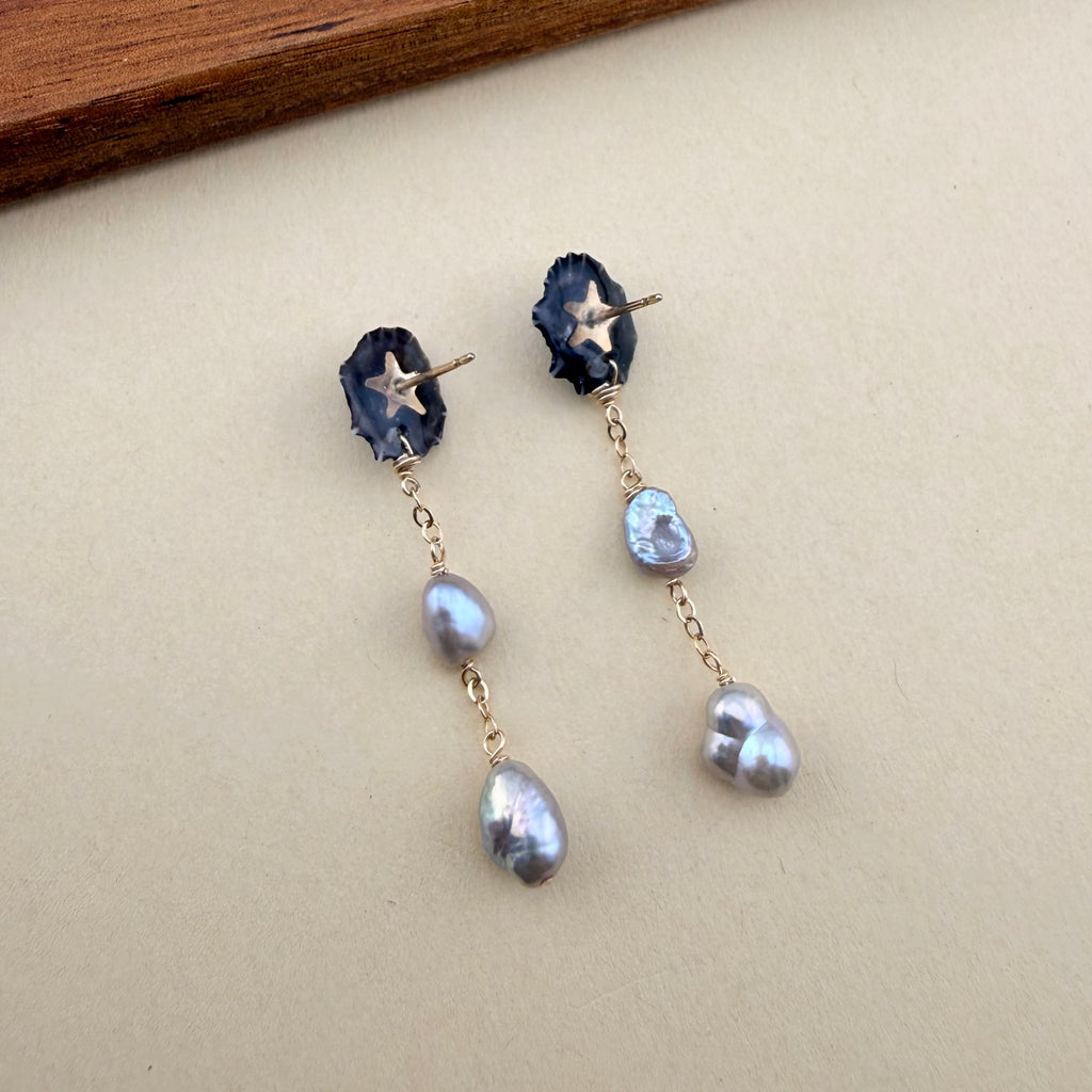Opihi Awa’ Keshi Drop Earrings