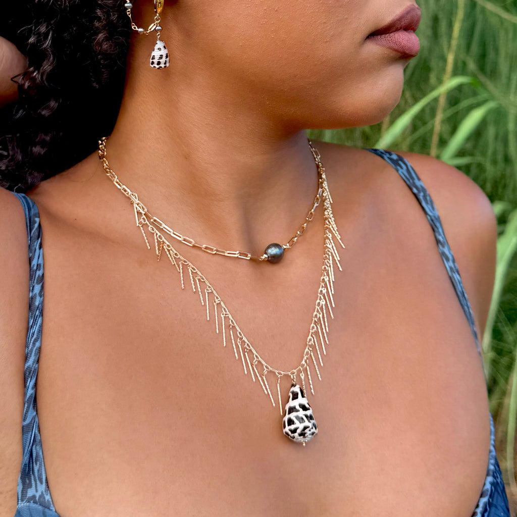 Hebrew Cone Statement Necklace