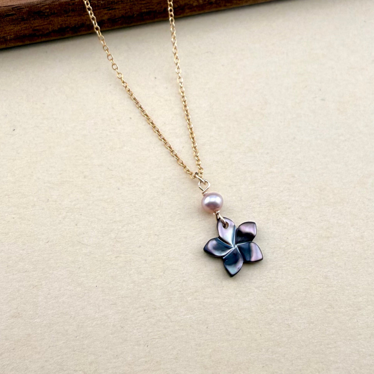 Pearly Plumeria Necklace