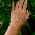 White Keshi Hand chain