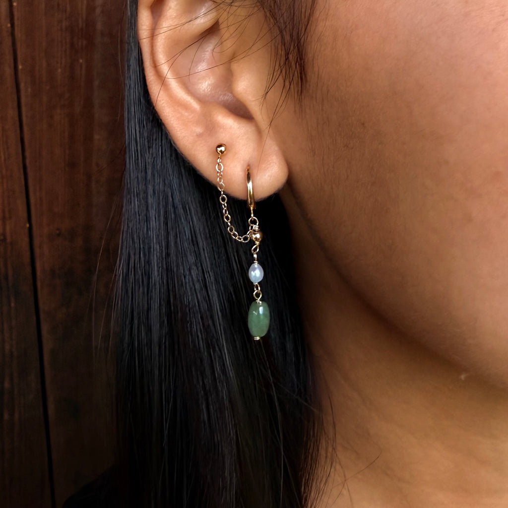Jade Double Earrings