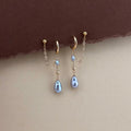 Mercury Keshi Double Pierced Earrings