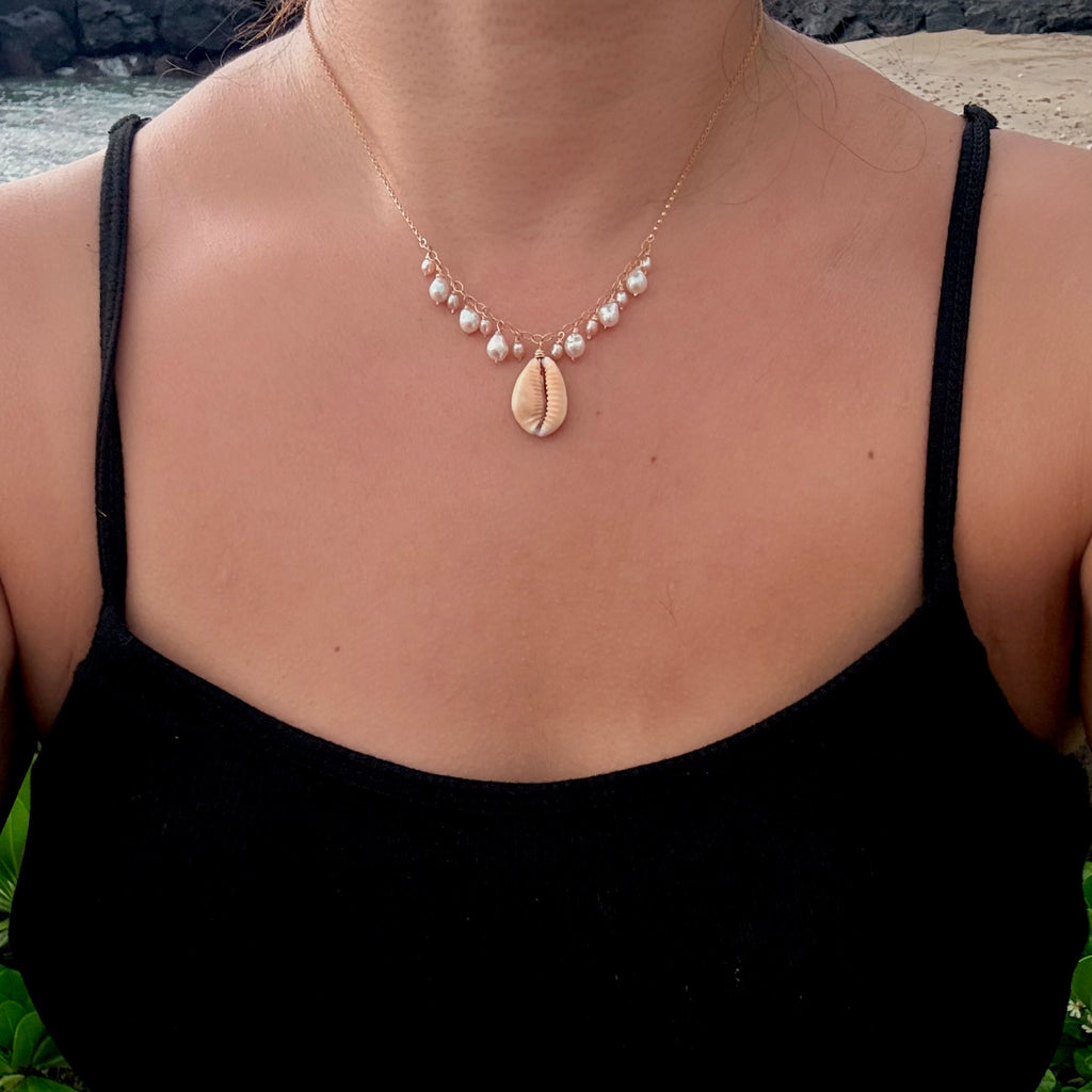 Pastel Honey Cowrie Necklace