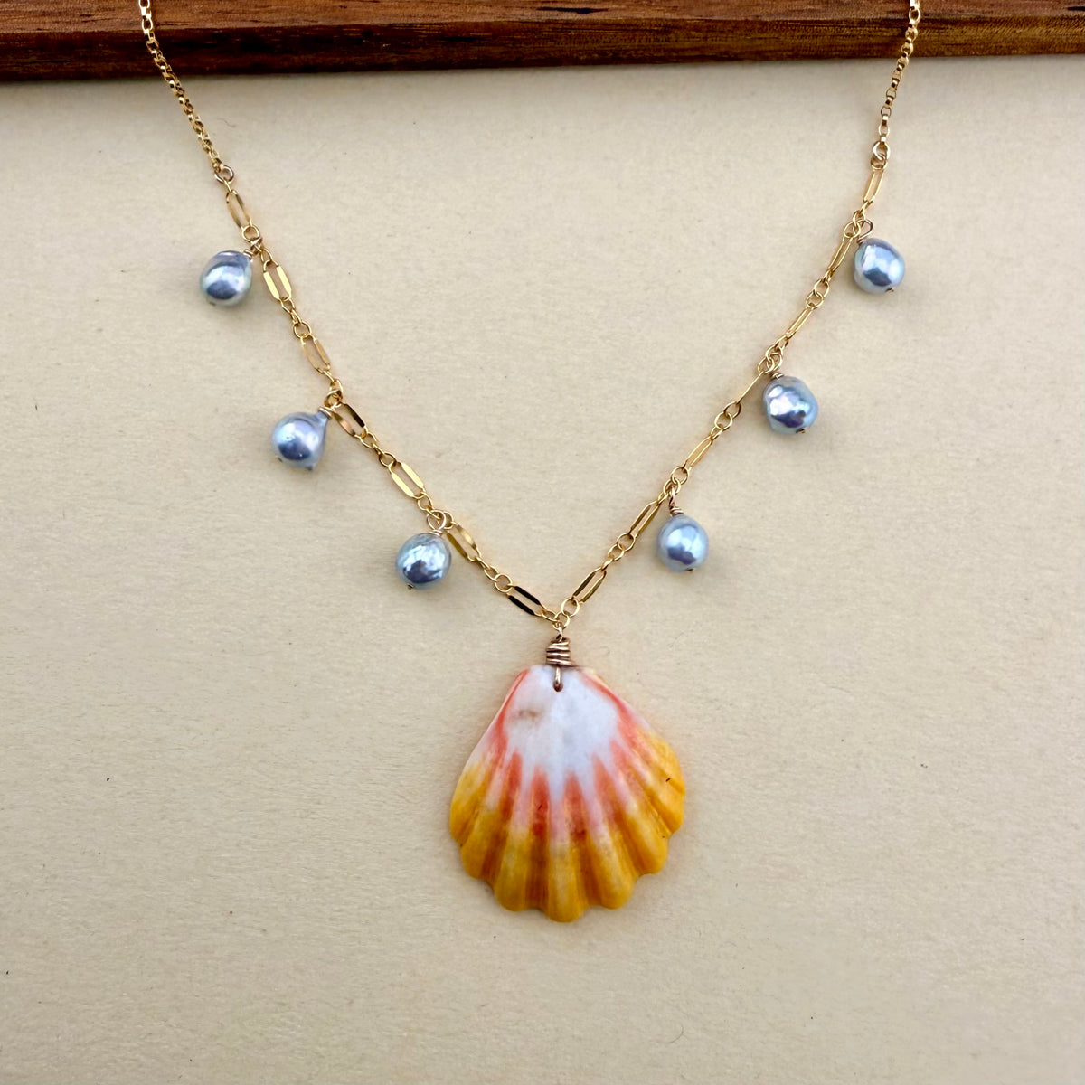 Sunrise & Blue Akoya Necklace | Buried Treasure Collection