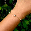Dark Pearl Paperclip Bracelet